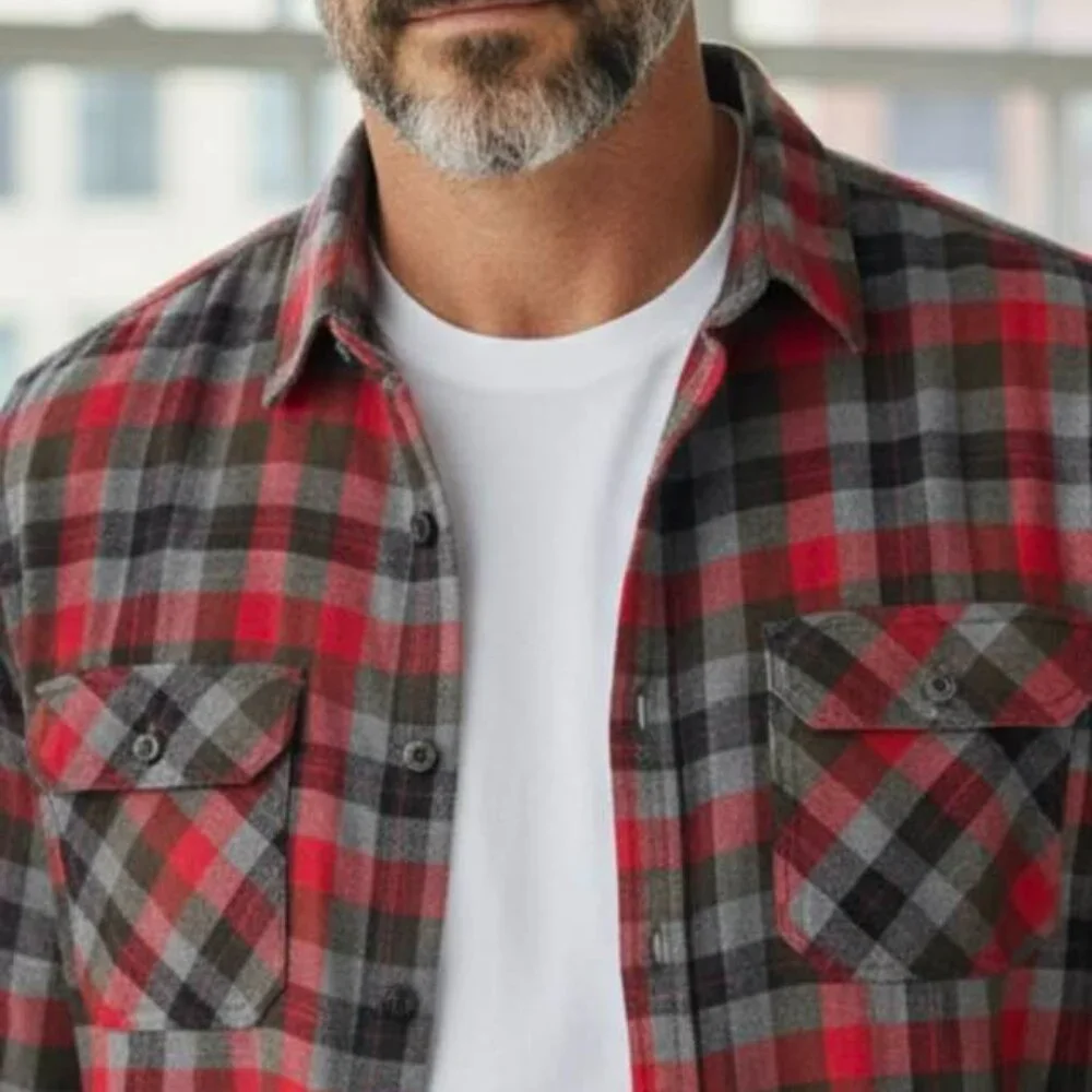 Men's J Crew XL Slim Fit Buffalo Plaid Long Sleeve‎ Shirt. Business Casual.